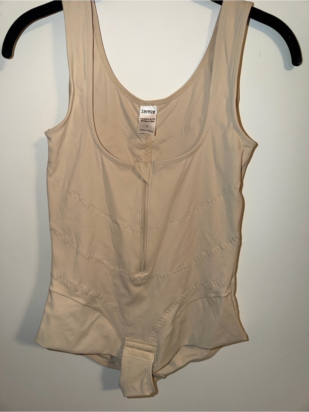 Beige postpartum recovery support shapewear